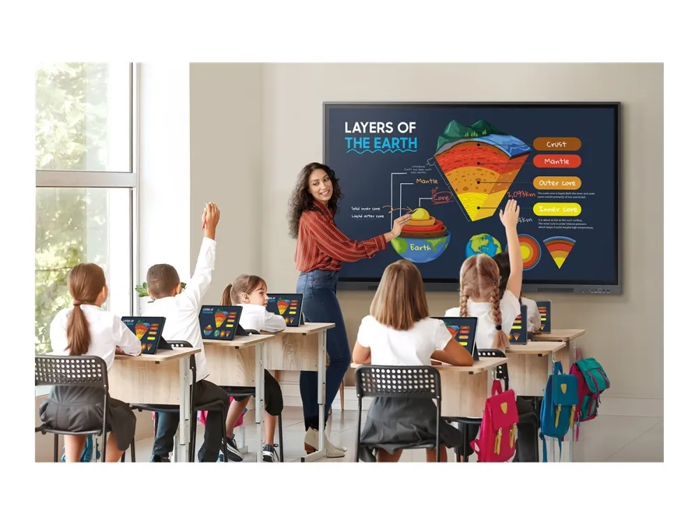 Samsung Interactive Display WA65D - 65 Diagonalklasse WAD Series LED-bakgrunnsbelyst LCD-skjerm - utdanning / næringsliv - med innebygd interaktiv tusjtavle, berøringsskjerm (flerberørings) - Android - 4K UHD (2160p) 3840 x 2160 - romgrå