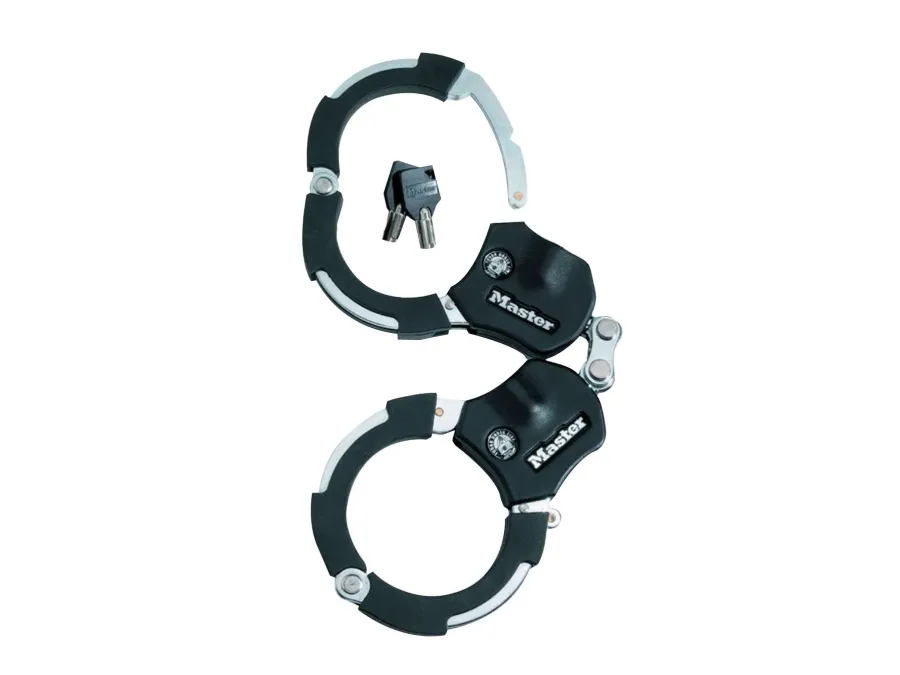 MASTER LOCK Street Cuff Slot, Ringlås, Sort, Sølv, Stål, Nøkkel, 360 mm, 7,6 mm