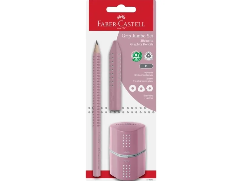 Faber-Castell Jumbo Grip Set, B, Rosa, Triangulær, 1 stykker, PVC