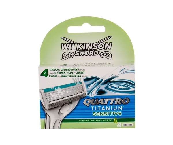 WILKINSON_Sword Quattro Titanium Sensitive utskiftbare barberblader 4 stk