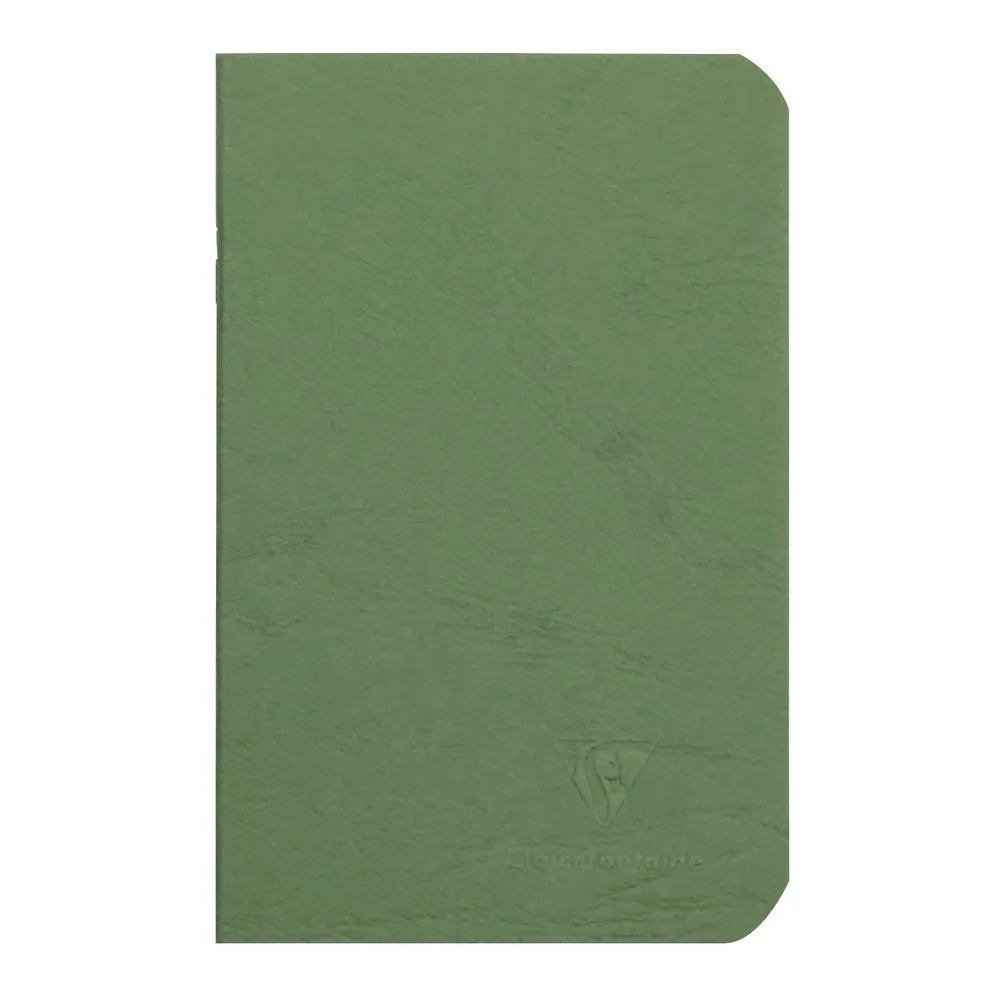 Clairefontaine Age Bag Grøn Notesbog 9x14cm, 96 sider/48 ark, 90gram hvidt papir, Ulinieret, karton omslag