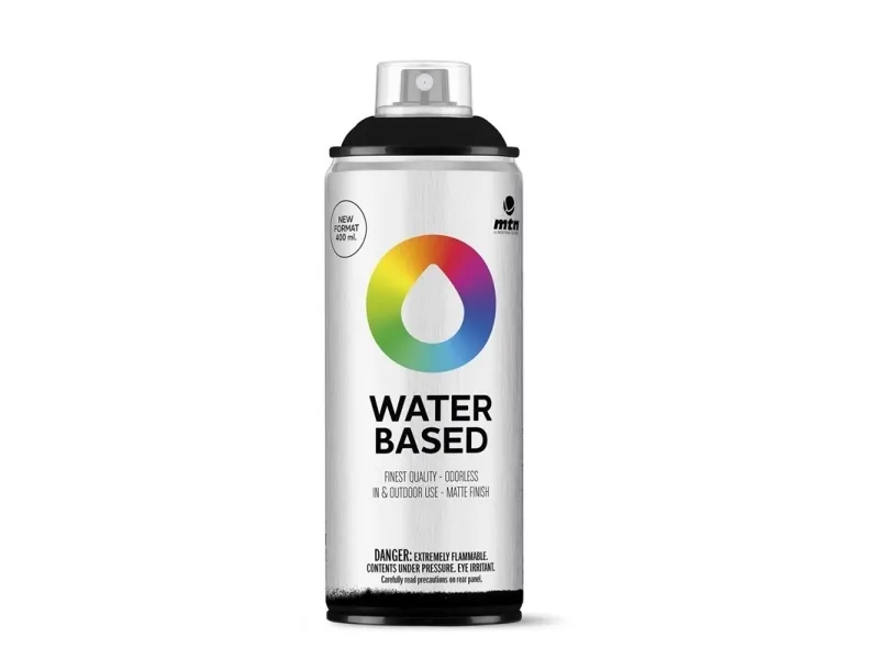 Montana vannbasert aerosolfarge svart 0,4 l