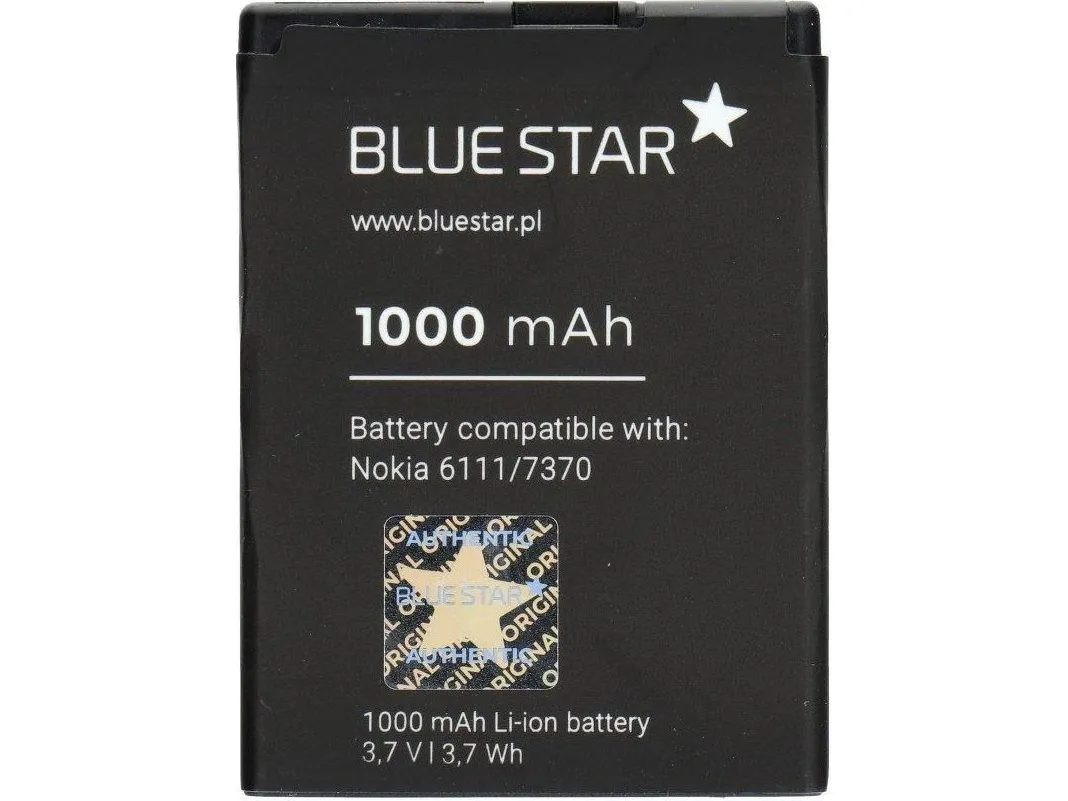 Blue Star BlueStar-batteri til Nokia 6111/N76/7500 | Li-Ion 1000 mAh | Analog BL-4B