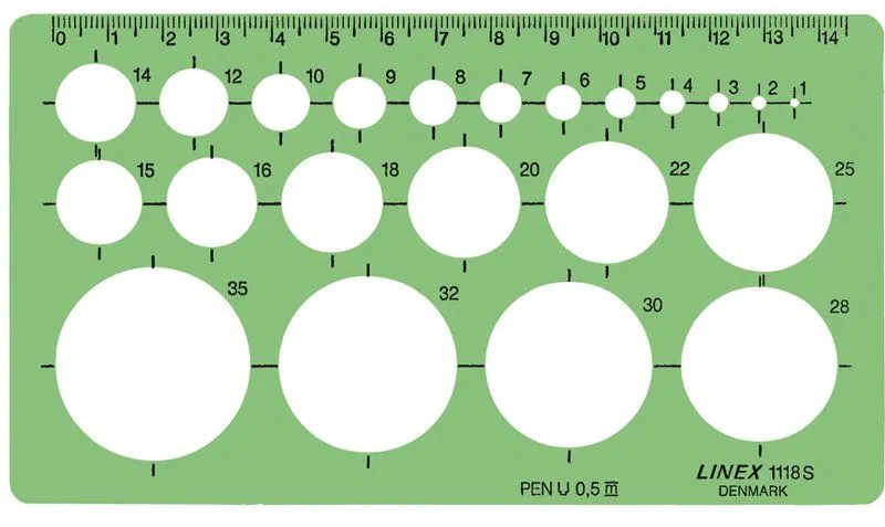 Cirkelskabelon Linex 1118S