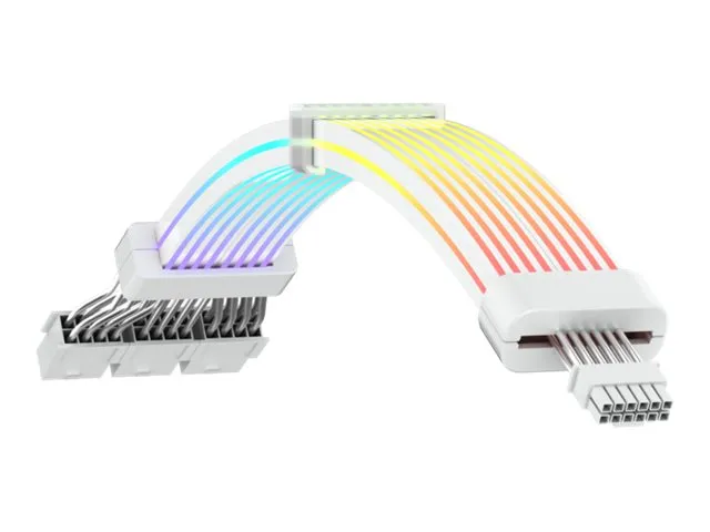 GameMax - Strømforlengelseskabel - 8-stiftskontakt til 12VHPWR - 300 V - 7 A - 31 cm - for GPU - hvit
