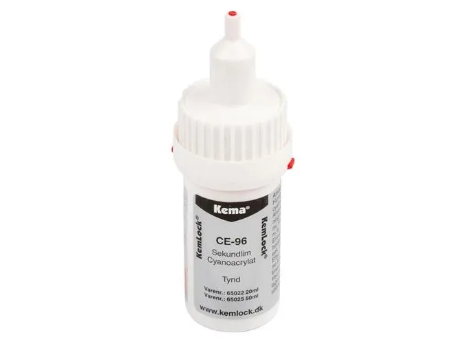 ITW KemLock CE-96 Sekundlim 20g anvendes til plast, gummi metal, keramik, træ, læder, stof