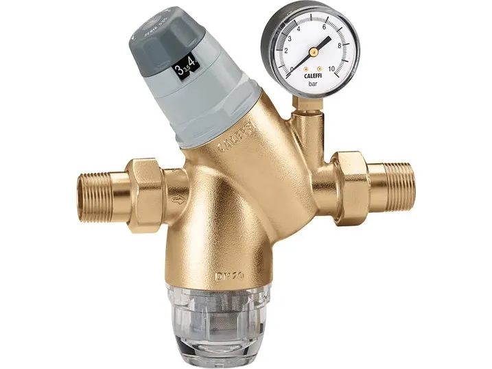 Caleffi trykkregulator med utskiftbar innsats og manometer 3/4 (535151)