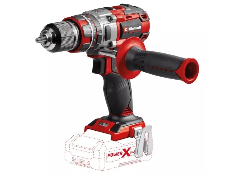 Einhell TP-CD 18/80 Li-i BL, Boremaskin med pistolgrep, Nøkkelløs, Børstet, Sort, Rød, 1,3 cm, 28800 RPM - SOLO