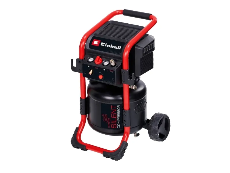 Einhell kompressor TE-AC 240/24 Silent (svart/rød, 1.500 watt)