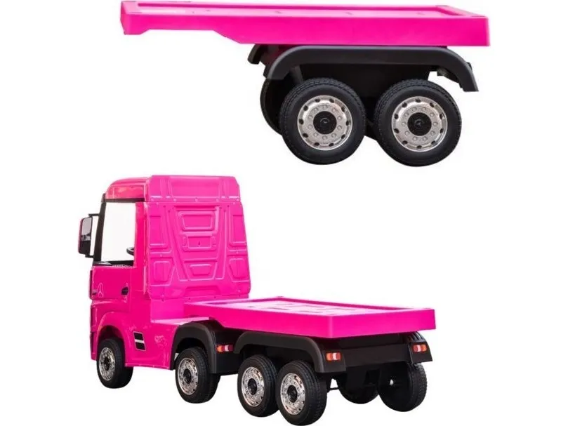Lean Cars Semitrailer for HL358 Mercedes Actros batteridrevet kjøretøy, rosa