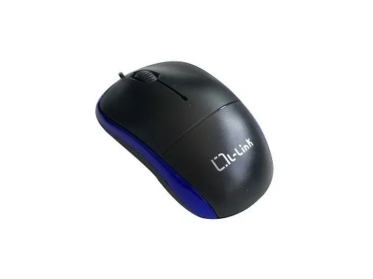L-Link LL-2080-A, Ambidekstriøs, Optisk, USB Type-A, Sort, Blå