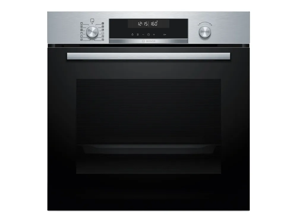 Bosch Serie | 6 HBG578BS3 - Ovn - innebygd - fordypning - bredde: 56 cm - dybde: 55 cm - høyde: 58.5 cm - med selvrens - Klasse A+ - rustfritt stål