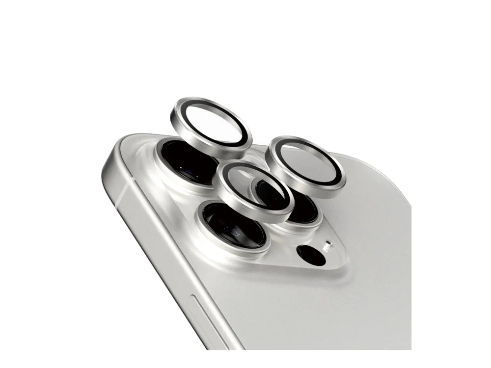 PanzerGlass Hoops - Linsebeskytter for mobiltelefon - glass - rammefarge svart - for Apple iPhone 15 Pro, 15 Pro Max