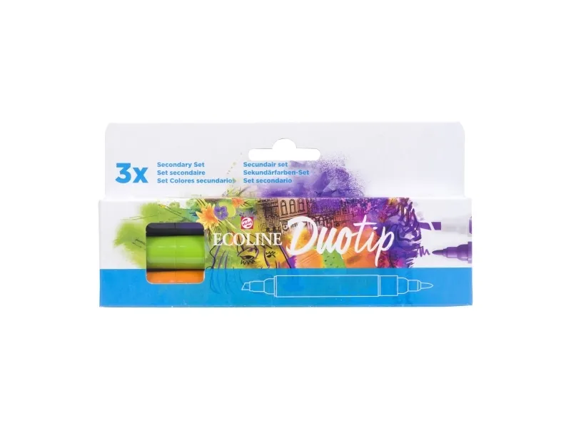 Ecoline Duotip marker-sett Secondary | 3 farger