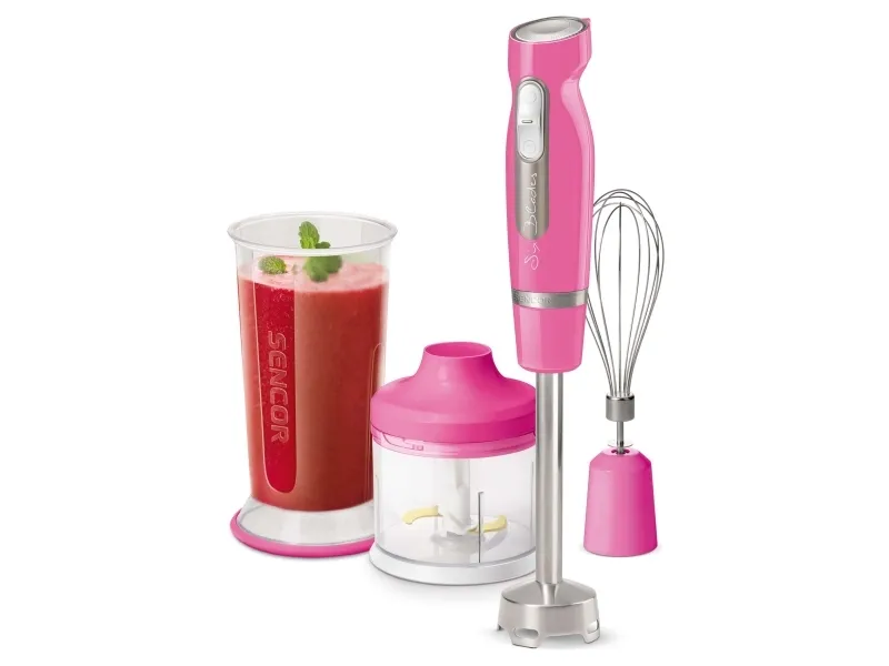 Sencor SHB 4468RS-EUE3, Stav Mikser, 0,7 l, Pulsfunksjon, Isknusing, 1000 W, Rosa, Rustfritt stål