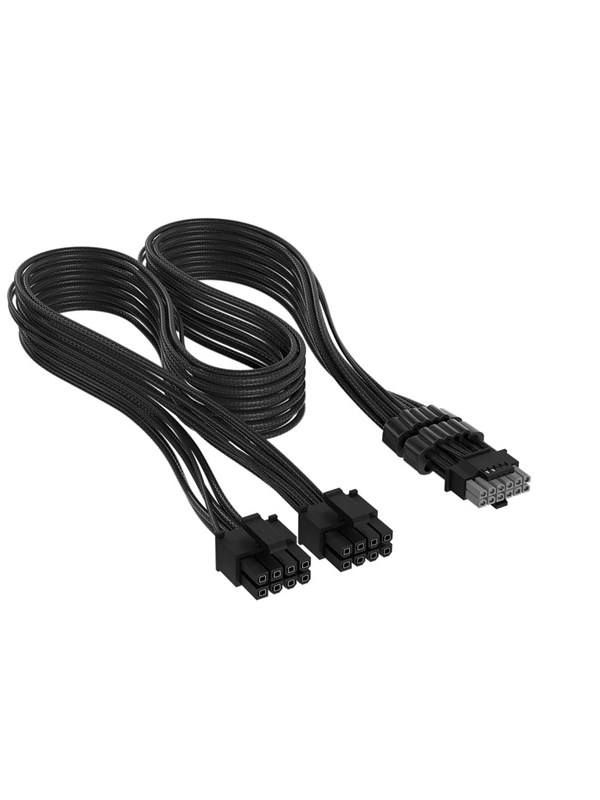 Corsair Elite Premium Individually Sleeved 2x 8-Pin to PCIe 12V-2x6 600W (Type 4) - Svart