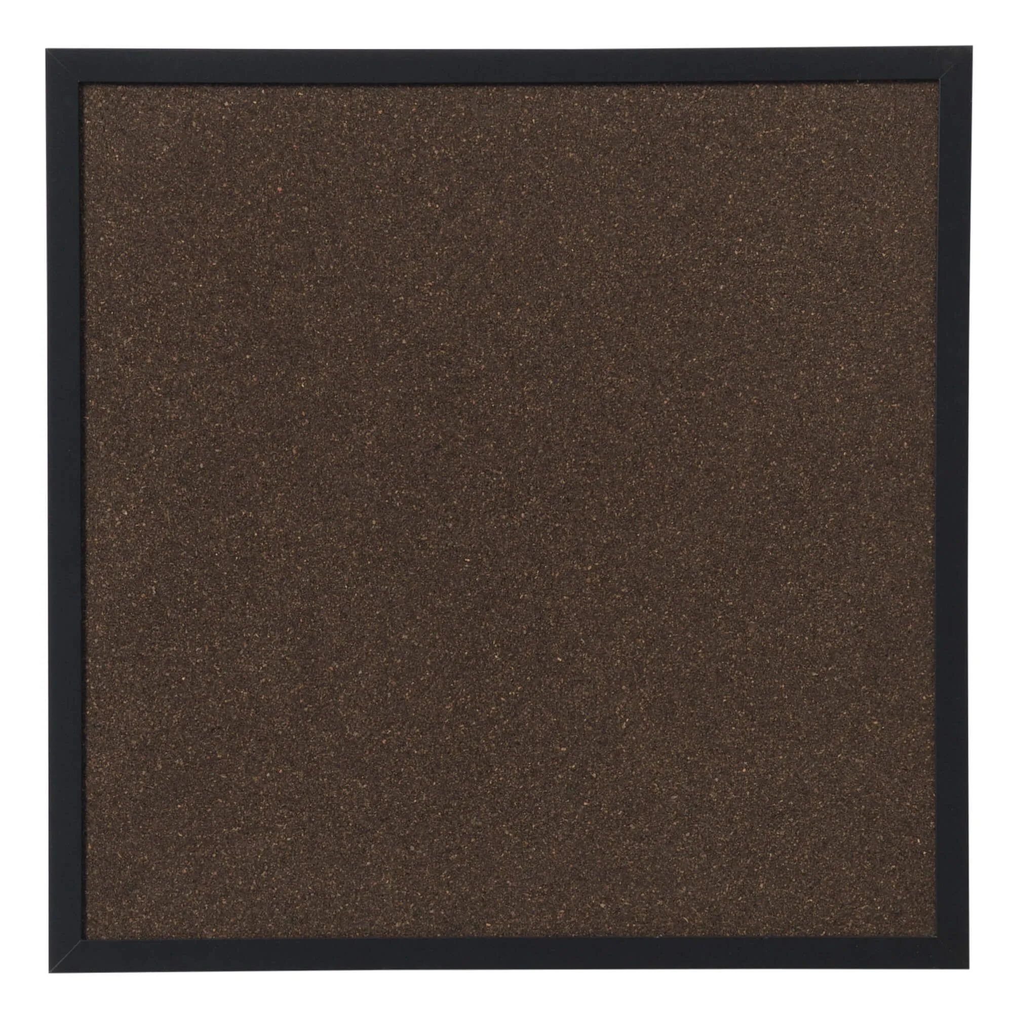 Opslagstavle 60x60 cm mørkebrunt kork med sort ramme