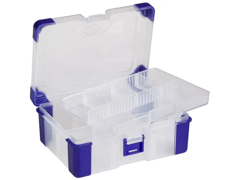 VISO sortimentskasse (L x B x H) 160 x 120 x 60 mm, antall rom: 11, variabel inndeling, 1 stk.