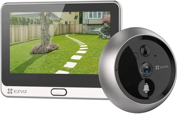 EZVIZ DP2C - Videointerntelefonssystem - trådløs (802.11b, 802.11g, 802.11n) - 4.3 LCD - 1 kamera(er) - CMOS - gyllen