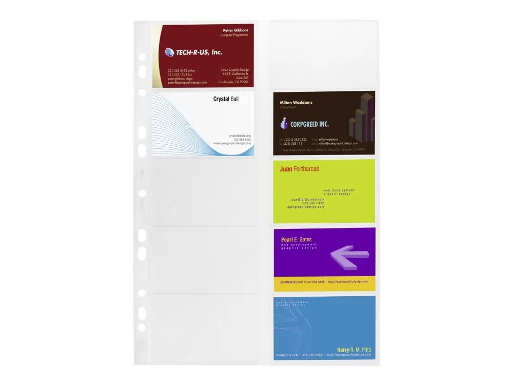 DURABLE VISIFIX - Visittkortside - for 54 x 90 mm - kapasitet: 20 kort - gjennomsiktig (en pakke 10) - for P/N: 2384-11, 2388-07, 2388-21, 2388-58, 2409-01