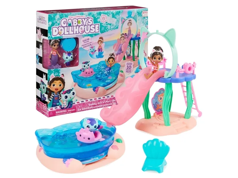 Gabby''s Dollhouse Purr-ific Pool Playset, Action/Eventyr, 3 År, Flerfarvet