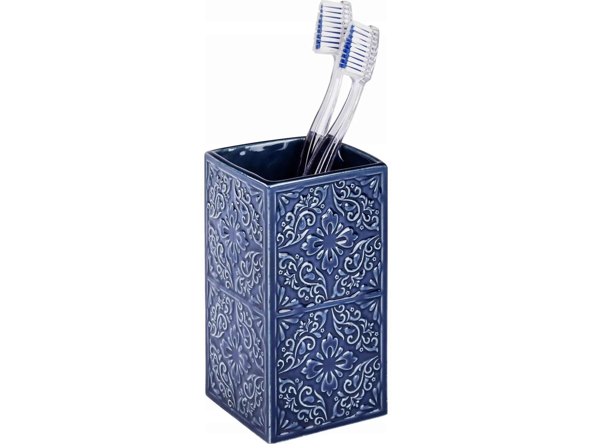Wenko oppbevaringsboks for tannbørster CORDOBA DARK BLUE