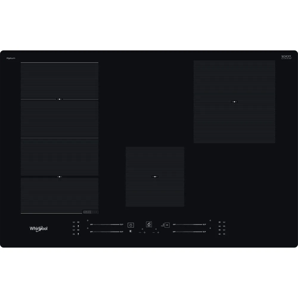 Whirlpool WF S0377 NE/IXL - Induksjonskomfyrtopp - 4 plater - Nisje - bredde: 75 cm - dybde: 48 cm - svart