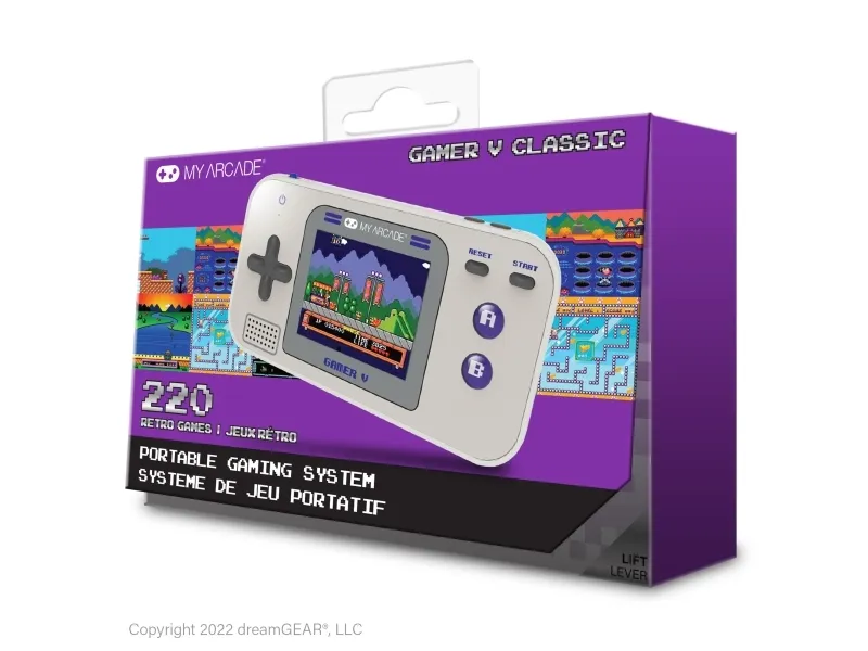 dreamGEAR My Arcade Gamer V Classic (220 in 1) Gray & Purple