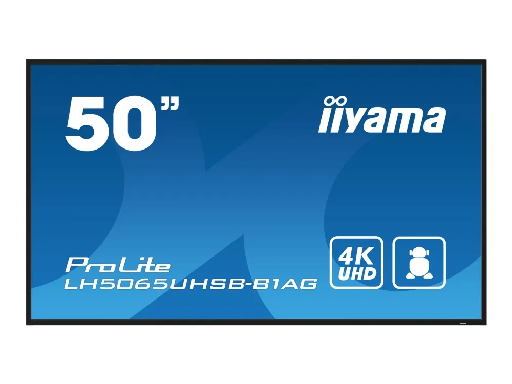 iiyama ProLite LH5065UHSB-B1AG - 50 Diagonalklasse LED-bakgrunnsbelyst LCD-skjerm - intelligent skilting - Android - 4K UHD (2160p) 3840 x 2160 - svart
