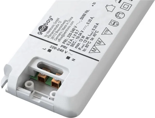 Goobay 65581, Hvit, Grønn, IP20, 0,35 A, 19 - 34 V, 220 - 240 V, 50 mm