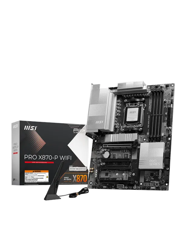 MSI PRO X870-P WIFI Hovedkort - AMD X870 - AMD AM5 - DDR5 RAM - ATX