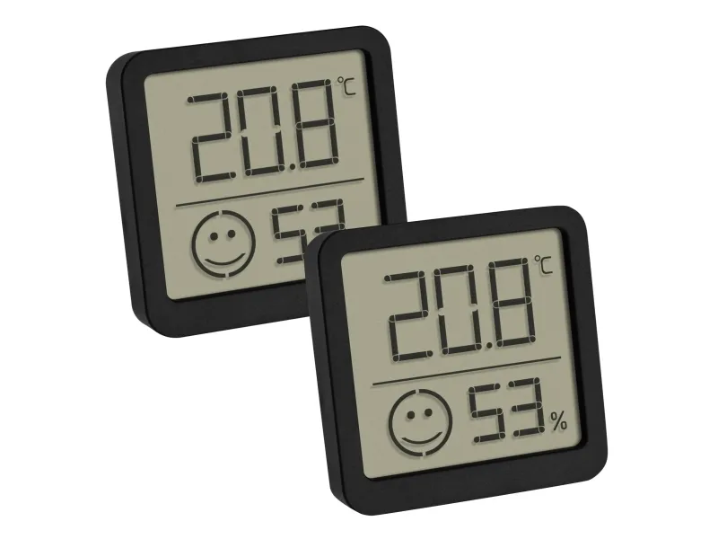 TFA-Dostmann 30.5053.01.02, Elektronisk miljøtermometer, Innendørs, Digitalt, Sort, Plast, firkant