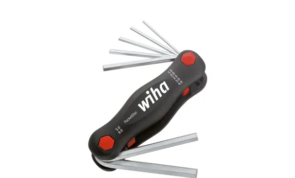 Wiha 351 PK7, L-formet hex-nøkkelsett, Metrisk, 7 stykker, 1.5,2,2.5,3,4,5,6 mm