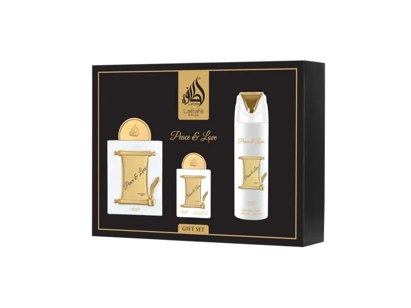 Lattafa Pride Peace & Love Giftset Eau De Parfum 100 ml + 20 ml + Deodorant 200 ml unisex