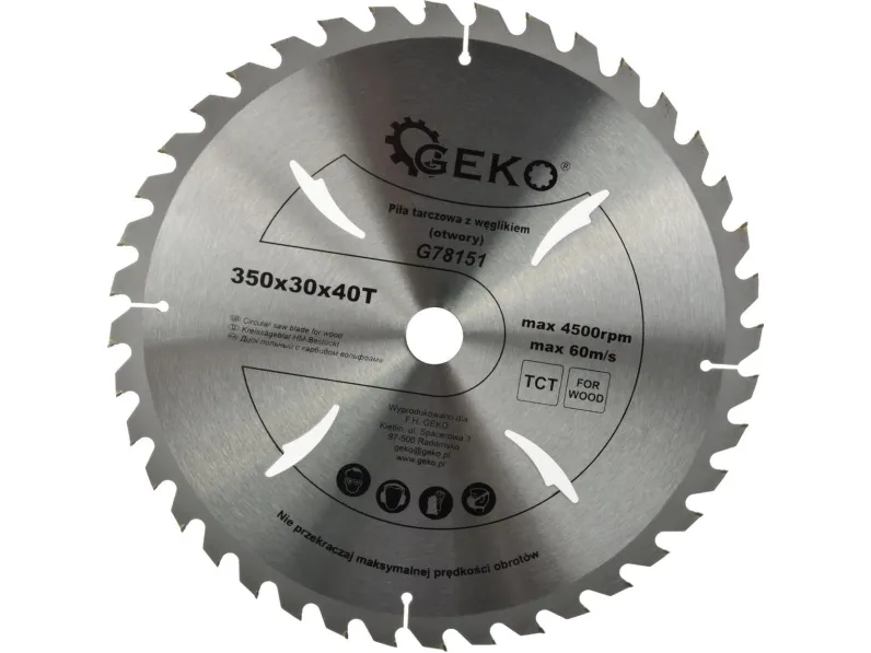Geko sagblad til tre 350x30x40T (G78151)