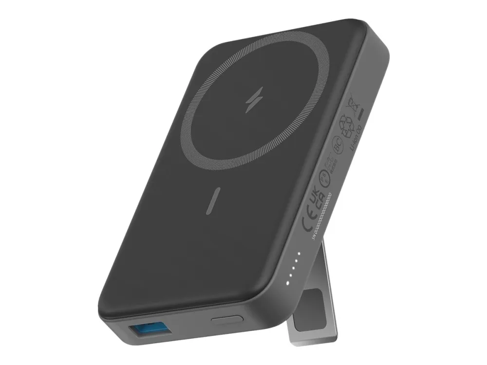 Anker MagGo 633 - Trådløs nødlader - magnetmontering - 10000 mAh - 20 watt - PD - 2 utgangskontakter (USB-C, USB) - interstjernesvart - for Apple iPhone 12, 13, 14