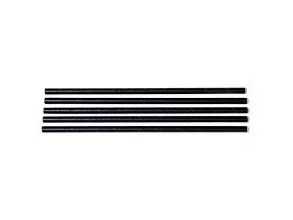 Sugerør Ø6x230 mm uden knæk Bionedbrydelig Papir Sort,500 stk/ps - (500 stk.)