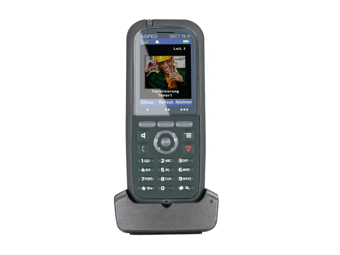 AGFEO DECT 78 IP, IP-telefon, Grå, Trådløst håndsett, Bord, 249 oppføringer, TFT