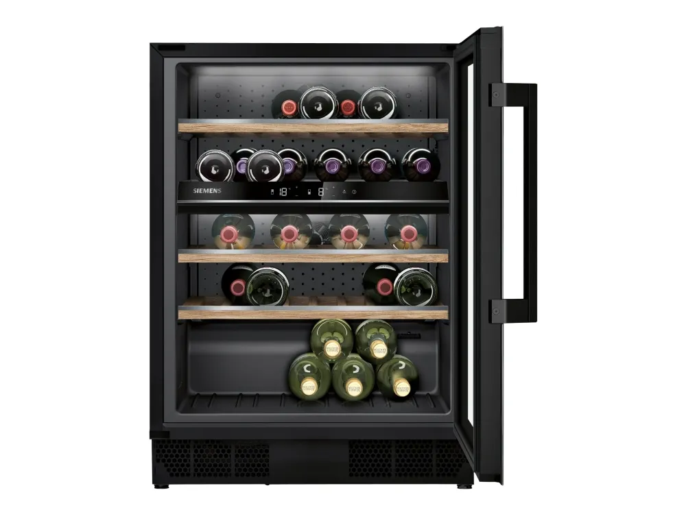 Siemens iQ500 KU21WAHG0 - Vinkjøler - under disken - innebygd - fordypning - bredde: 60 cm - dybde: 56 cm - høyde: 82 cm - 120 liter - Klasse G