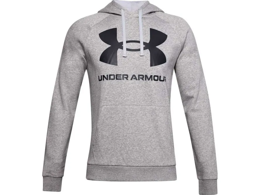 Under Armour Rival Fleece Big Logo Hd hettegenser grå 1357093 011 (2XL)