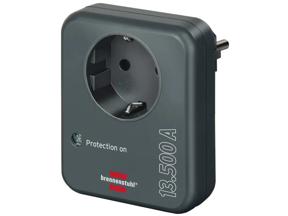 Brennenstuhl 1506996, 1 AC-utganger, 230 V, 3500 W, 13,5 A, Antrasitt, IP20