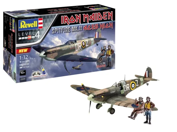 Revell Spitfire Mk.II, Flymodell med fastvinge, Monteringssett, 1:32, Spitfire Mk.II, Hankjønn, Plast