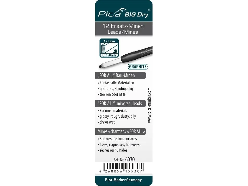 PICA BIG Dry refill 12 x grafit - 1866811