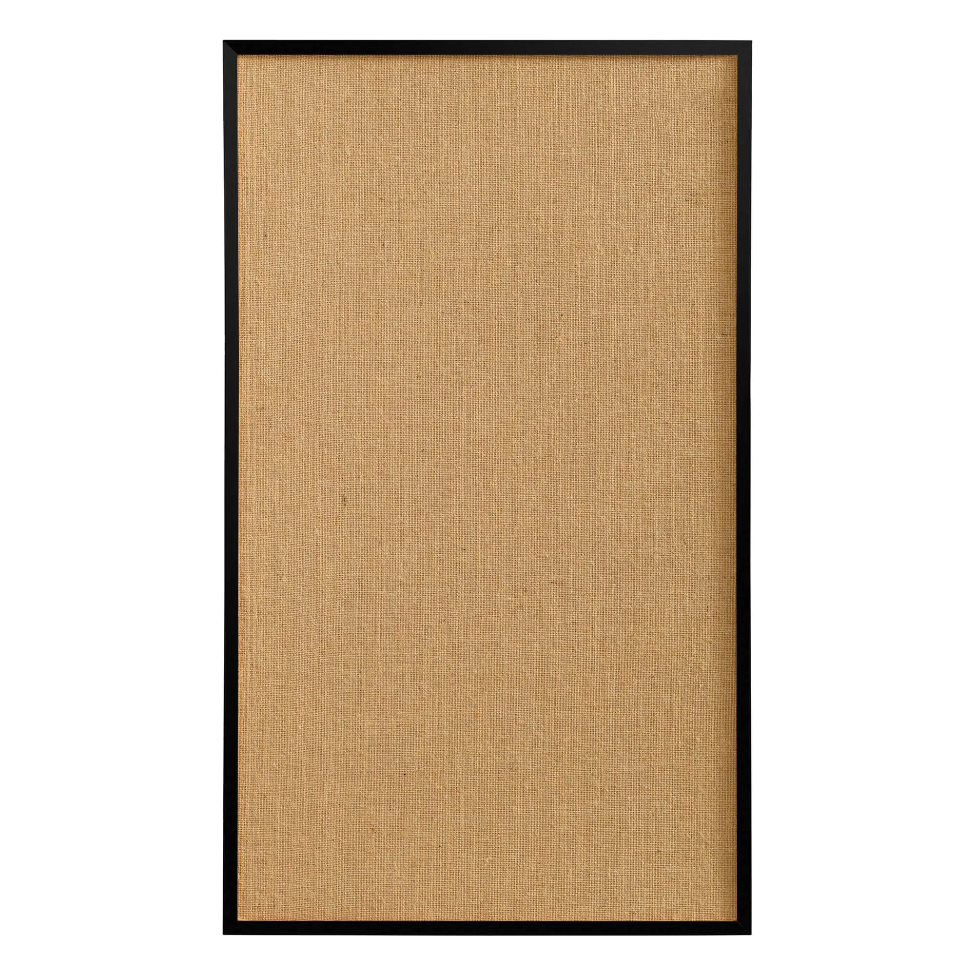 Opslagstavle hessian med ramme i sort MDF 100x60 cm