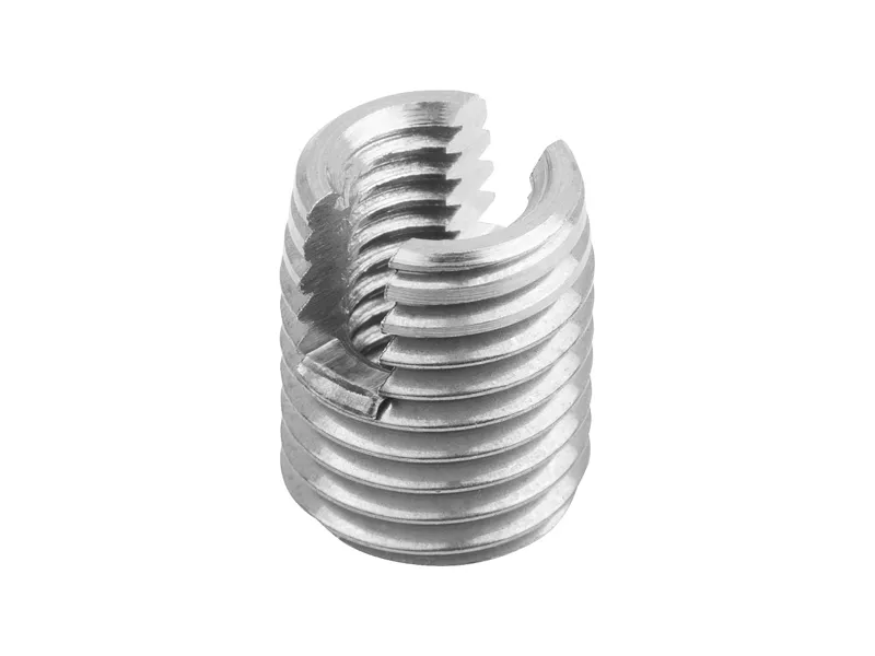 Gevindindsats, selvskærende med slids, M4, L: 8, stål