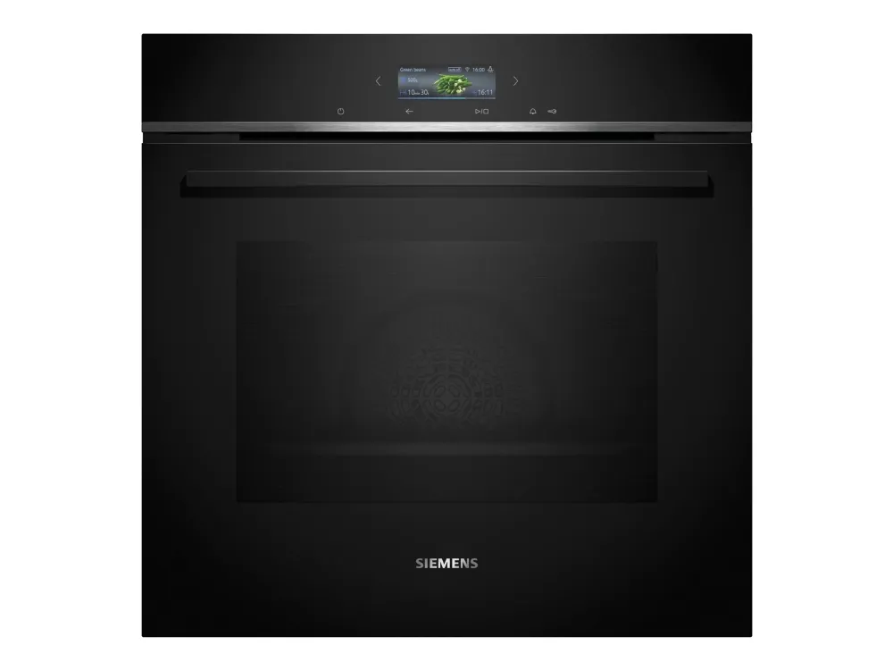 Siemens iQ700 HB774G1B1 - Ovn - innebygd - Wi-Fi - fordypning - bredde: 56 cm - dybde: 55 cm - høyde: 58.5 cm - med selvrens - Klasse A+ - svart/rustfritt stål