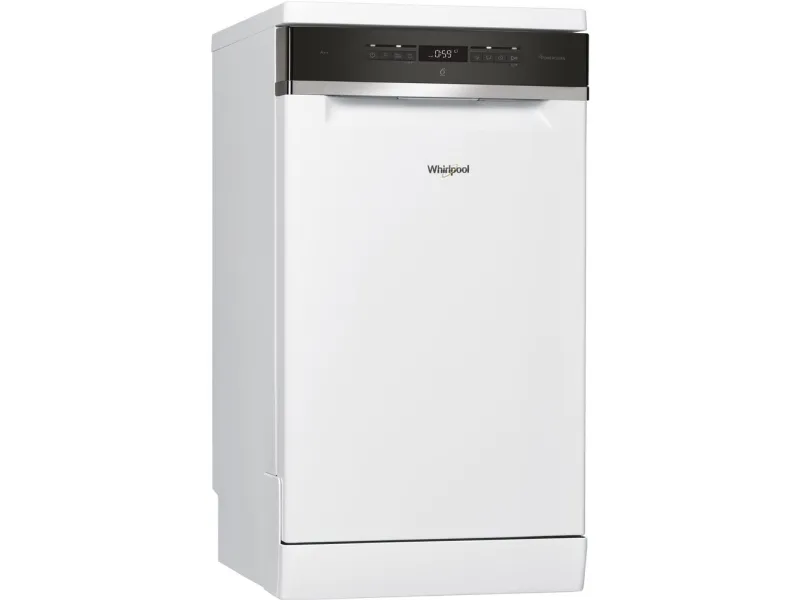 Whirlpool WSFO 3O23 PF, Frittstående, Slimline (45 cm), Hvit, Svart, Knapper, 1,3 m
