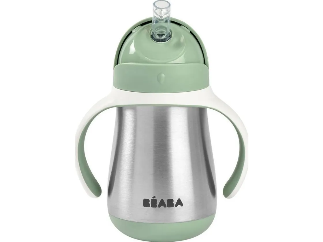 Beaba metaline drikkeflaske med sugerør, 250 ml, grønn
