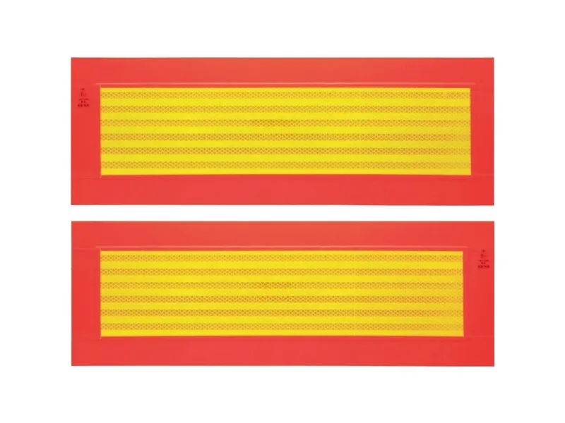 IWH ECE 70 097607 varselsstriper oransje (fluorescerende), gul reflekterende 1 stk (L x B) 565 x 195 mm