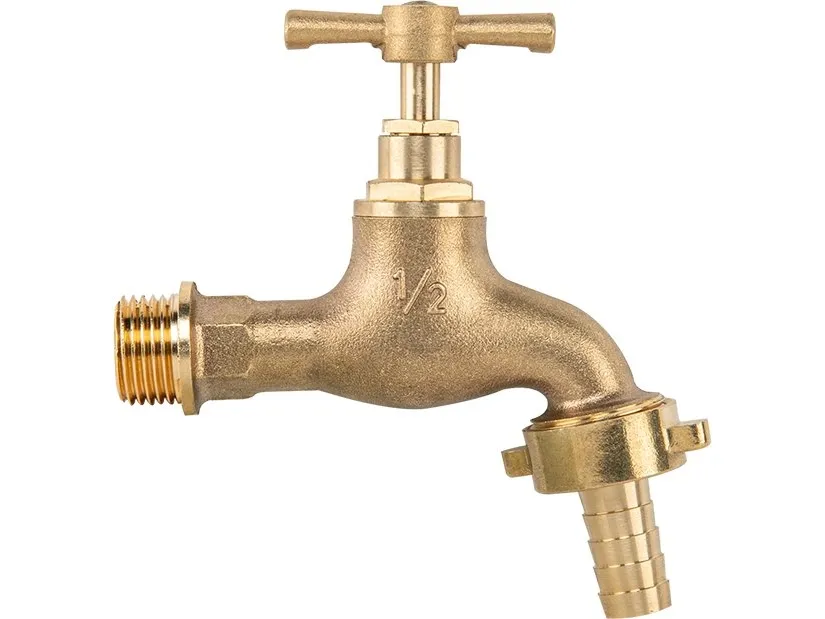 Bradas kran slangehane med ventil GZ 1/2 x GZ 3/4 for slange 13 mm